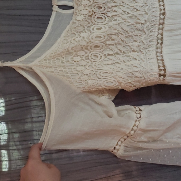 Off the shoulder, tiered mini dress. - Picture 7 of 7